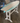 Tru 180 Surfboard Table in White and Aruba Blue Finish Outdoors