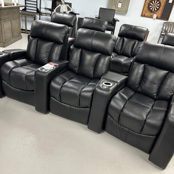Leather Theater Seating with Motion - Floor Model